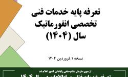 تعرفه خدمات فناوری اطلاعات در سال 1404